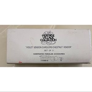 Dickens Village- “Violet Vendor/Carolers/Chestnut Vendor”